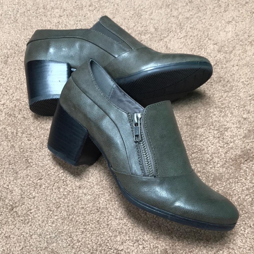 Olive Green Booties